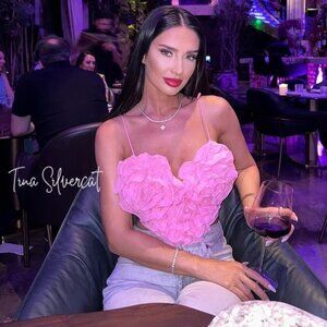 BLOGGER'S FAVE! Zara Voluminous Heart Crop Top Pink NWT